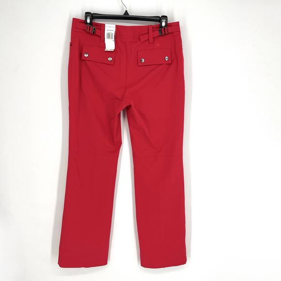 Tommy Hilfiger NEW Wide Leg Pants Womens Sz 8 Red VINTAGE Back Flap Pockets - Picture 5 of 11